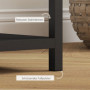 Industriellt Konsolbord i Svart Stål – Smal Design med Asymmetrisk Hylla 110 x 30 x 75 cm