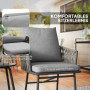 Rotting Caféset 3-delar – Elegant Utegrupp med Bord & Dynor