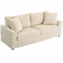 Soffa 3-sits i Manchester Beige 212 x 80 x 88 cm