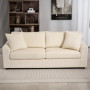 Soffa 3-sits i Manchester Beige 212 x 80 x 88 cm