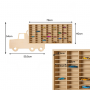 Hylla för leksaksbilar i trä – TIR-lastbil med 80 fack, barnsäkert