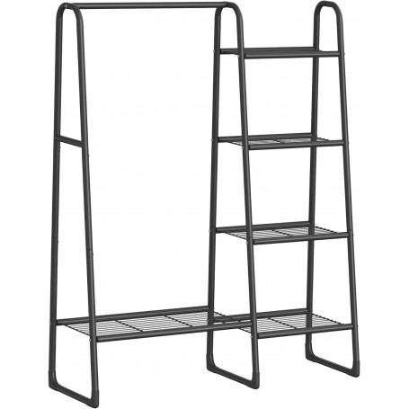 Klädställ Metallram 5-hylla 40 x 40 x 60 - Svart