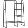 Klädställ Metallram 5-hylla 40 x 40 x 60 - Svart