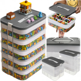 Klossförvaring 35L – 5-vånings modulär behållare med fack och lock ...