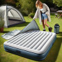 Uppblåsbar dubbelsäng - sammetslen luftmadrass med inbyggd pump & Dura-Beam™ 203x152x30 cm