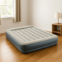 Uppblåsbar dubbelsäng - sammetslen luftmadrass med inbyggd pump & Dura-Beam™ 203x152x30 cm