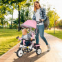 6-in-1 Trehjuling / Barnvagn 1-5 år, max 25 kg, Rosa