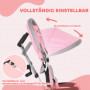 6-in-1 Trehjuling / Barnvagn 1-5 år, max 25 kg, Rosa
