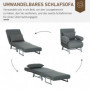 3-i-1 Ergonomisk Bäddfåtölj Mörkgrå