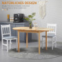 Fällbord Matbord för 4-6 Personer 140 x 70 x 75 cm, naturträ