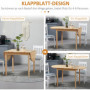 Fällbord Matbord för 4-6 Personer 140 x 70 x 75 cm, naturträ