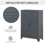 Förvaringsskåp Industriell Metall Grå 75 x 33 x 110 cm