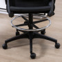 Ergonomisk Kontorsstol Hög Sits 56,5–76,5 cm med nätrygg, justerbar höjd och fotstöd