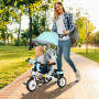 6-in-1 Trehjuling / Barnvagn 1-5 år, max 25 kg, Grön