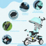 6-in-1 Trehjuling / Barnvagn 1-5 år, max 25 kg, Grön