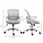 Ergonomisk Kontorsstol med Nätrygg, Lutningsfunktion – 89–99 cm