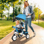 6-in-1 Trehjuling / Barnvagn 1-5 år, max 25 kg, Blå