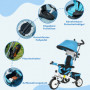 6-in-1 Trehjuling / Barnvagn 1-5 år, max 25 kg, Blå