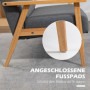 Soffa 2-sits med linnetyg och knappdetaljer – 154,5 x 69,5 x 73 cm