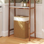 Tvättkorg i bambu med lock och avtagbar tygpåse – 72 L, 40 x 30 x 60 cm