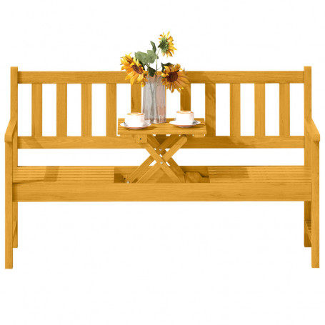 Trädgårdsbänk i Akaciaträ – 2–3-sits med Hopfällbart Mittbord