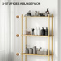 Toaletthylla i Bambu med 3 Hyllplan Ovanför Toalettstol – 69 x 25,5 x 181 cm