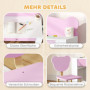 Barn Skrivbord med Stol, Förvaring - Rosa björndesign – 80 x 41 x 7...