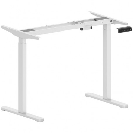 Elektrisk Skrivbordsram, Höjdjusterbar, Med Minnesfunktion, Stål, Vit