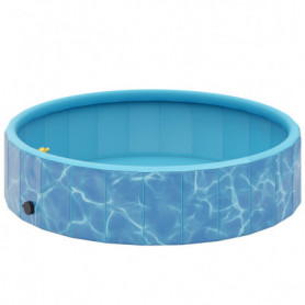 Hundpool med inbyggd vattenmatta – Ø120 x 30 cm, reptålig och portabel