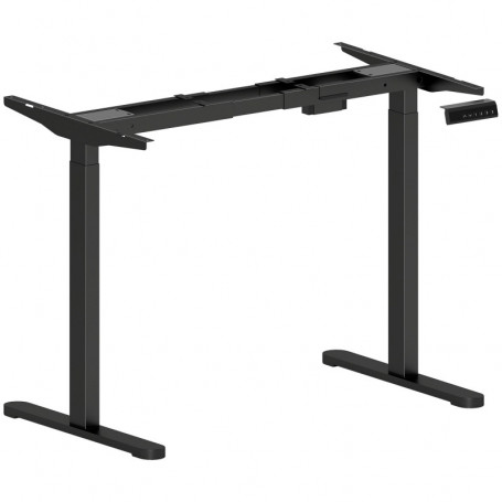 Elektrisk Skrivbordsram, Höjdjusterbar, Med Minnesfunktion, Stål, Svart