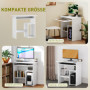 Kompakt Datorbord 80 x 45 x 75 cm, Vit