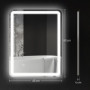Badrumsspegel med Belysning Anti-dim 60 x 80 cm Silver