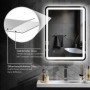 Badrumsspegel med Belysning Anti-dim 60 x 80 cm Silver