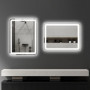 Badrumsspegel med Belysning Anti-dim 60 x 80 cm Silver