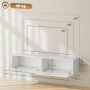 Väggmonterat TV-bänk med Förvaring 140 x 33 x 29,8 cm - Melaminbelagd Vit