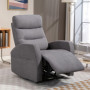 Relax Fåtölj med tjock stoppning och lutningsfunktion – 140° Mörkgrå