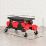 Mobil Verkstadspall med Förvaring och Ergonomisk Sits – 135 kg kapacitet Röd