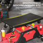 Mobil Verkstadspall med Förvaring och Ergonomisk Sits – 135 kg kapacitet Röd