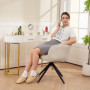 Fåtölj i Sammet med 360° Rotation och Stålben – Elegant design Beige