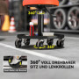 Justerbar Verkstadspall med Hjulfot och Förvaringshylla – 38–50 cm, 135 kg