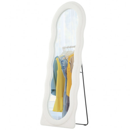 Golvspegel med Vågformad Teddyram – 160 x 60 cm