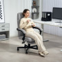 Ergonomisk Massage Kontorsstol med Lutningsfunktion och Fotstöd Grå