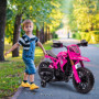 Elmotorcykel för Barn 3-8 år med Träningshjul Rosa 3 km/h