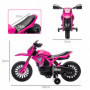 Elmotorcykel för Barn 3-8 år med Träningshjul Rosa 3 km/h