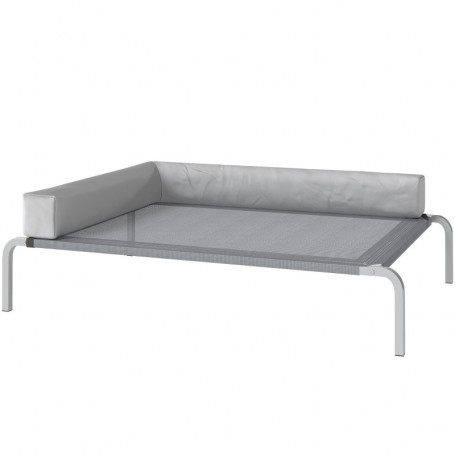 Upphöjd Hundsäng med L-format Ryggstöd – 110 x 75 x 30 cm