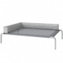 Upphöjd Hundsäng med L-format Ryggstöd – 110 x 75 x 30 cm