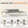 Upphöjd Hundsäng med L-format Ryggstöd – 110 x 75 x 30 cm