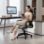 Ergonomisk Kontorsstol med Högt Ryggstöd och Syntetisk Ull Grå