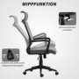 Ergonomisk Kontorsstol med Högt Ryggstöd och Syntetisk Ull Grå