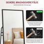 Helkroppsspegel med Förvaring och Krokar i Industriell Stil – 50 x 38 x 157 cm
